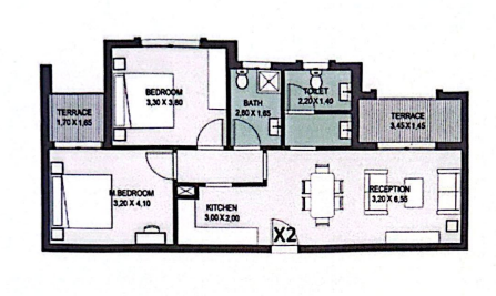 Sarai, New Cairo: floor plan 2